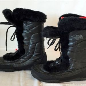 NorthFace Fur Lined Nylon Winter Boots 9.5